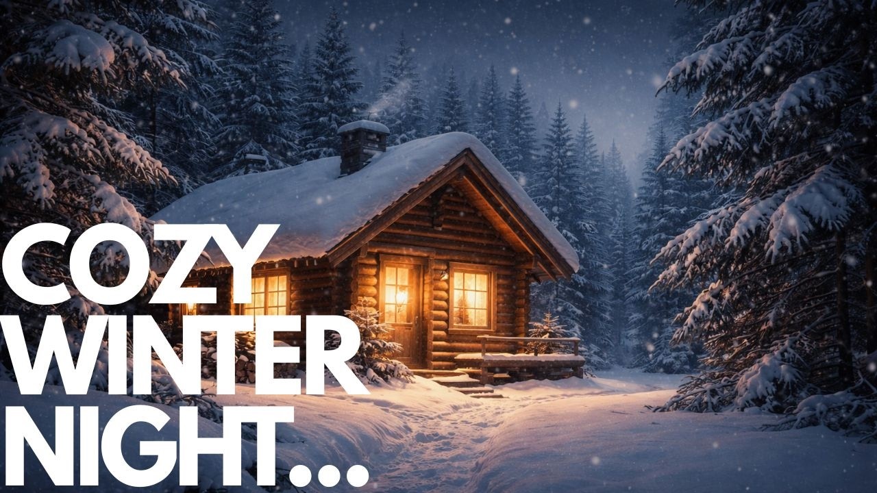 Sleep music in a Cozy Cabin | 07 Hours Deep Sleep Ambience ❄️🔥No Adds