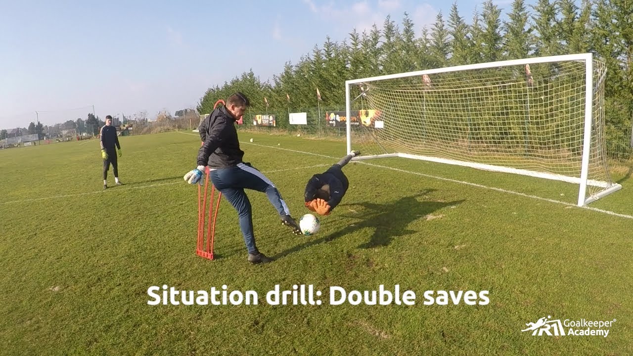 Goalkeeper training: Situaion drill - double saves