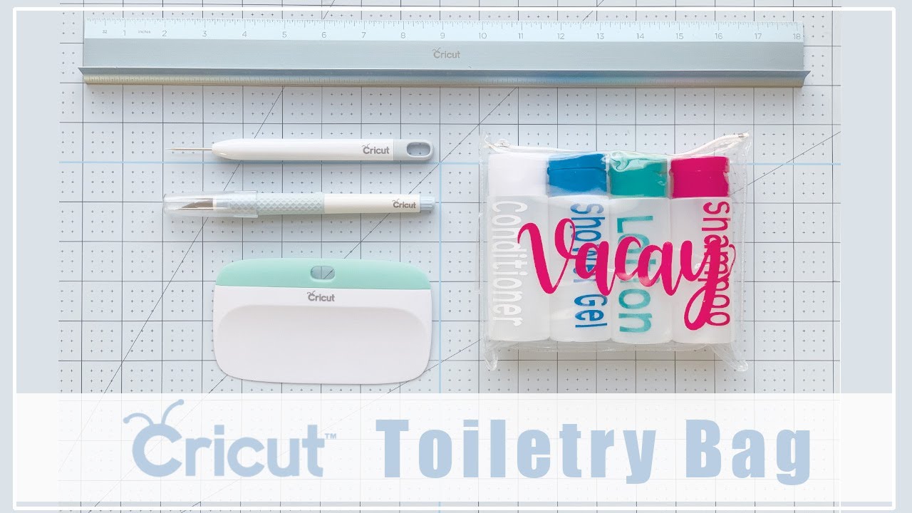 Cricut Toiletry Kit - How to Apply Adhesive Vinyl to Plastic Bottles