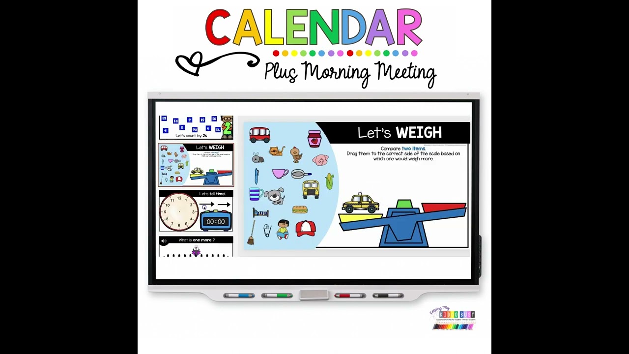May calendar and morning meeting in kindergarten