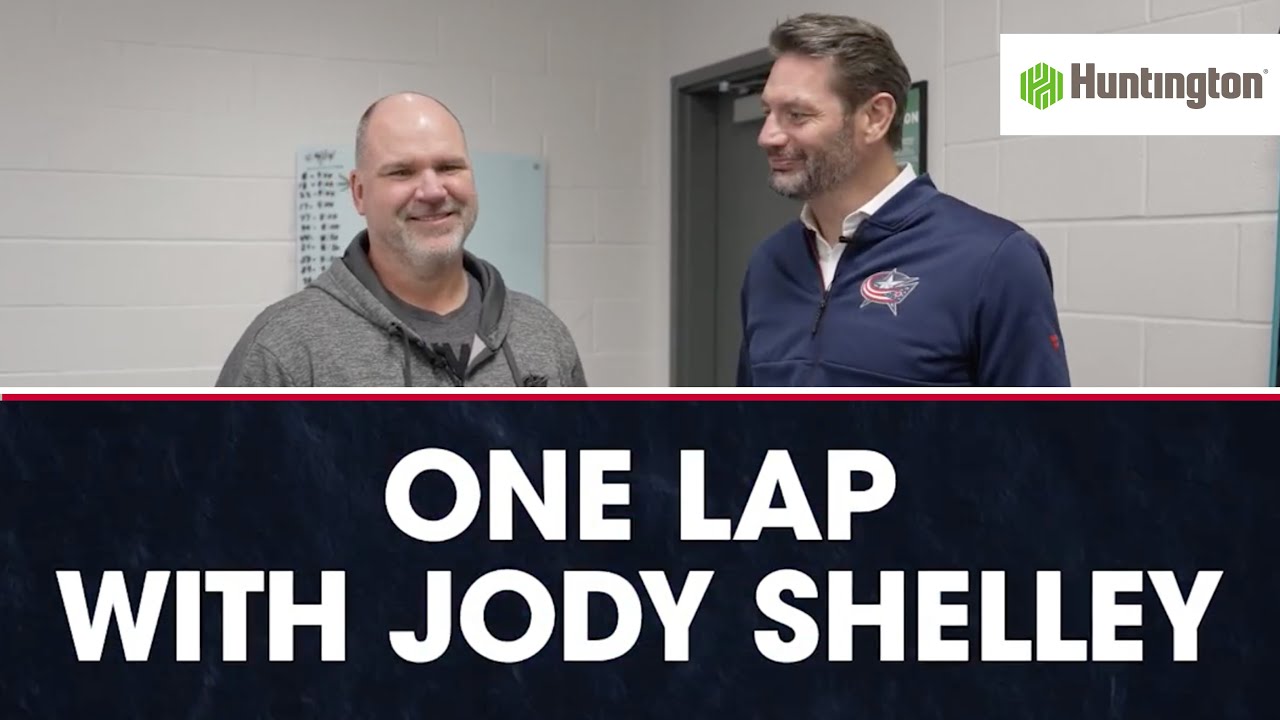 Head Athletic Trainer Mike Vogt takes Jody Shelley into the Blue Jackets medical room | One Lap