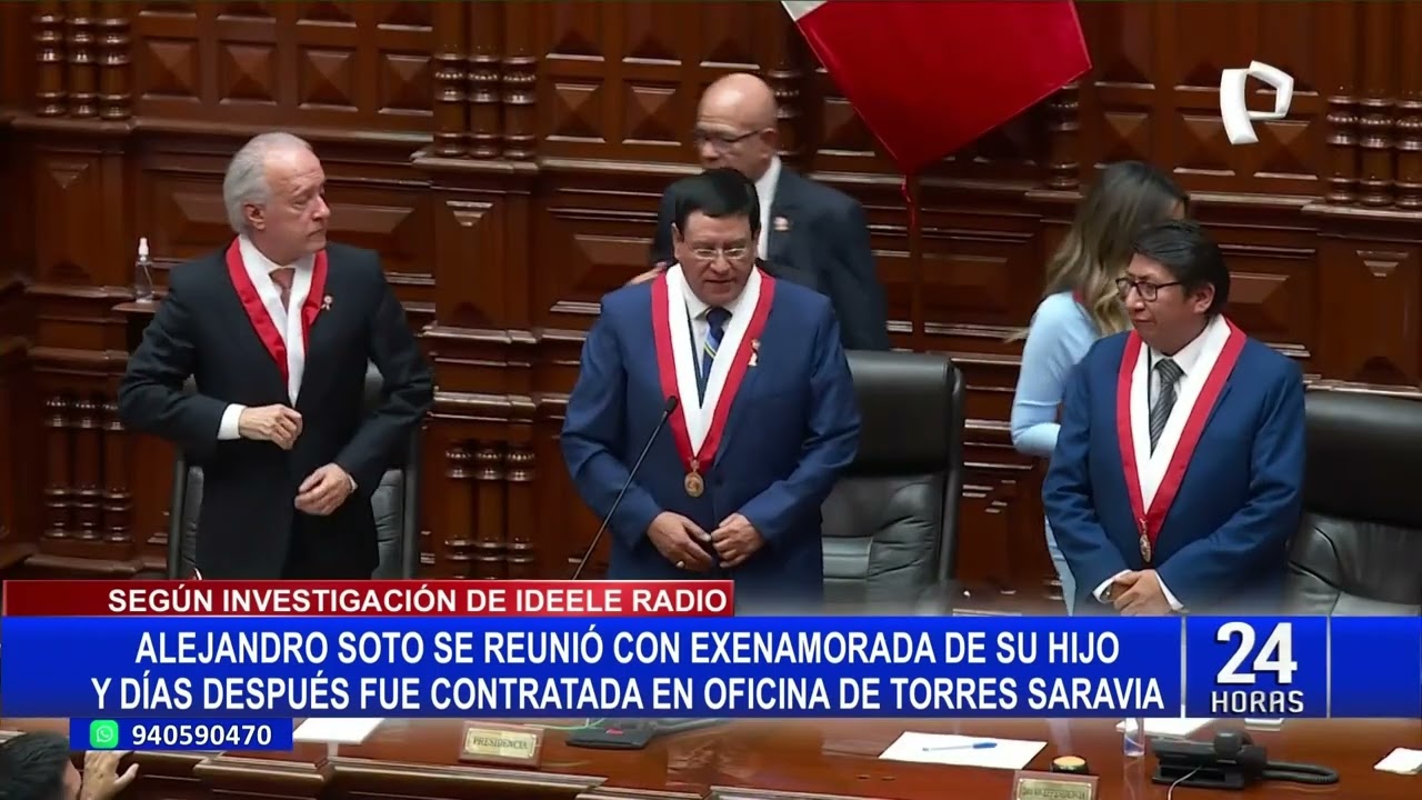 Alejandro Soto se reunió con exenamorada de su hijo y luego fue contratada en el Congreso