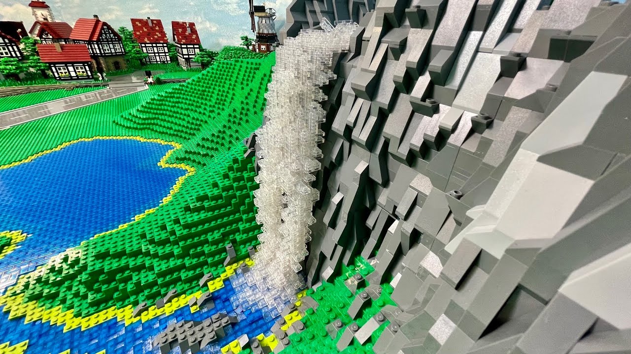 Wasserfall - Bau einer Lego Stadt Teil 227.