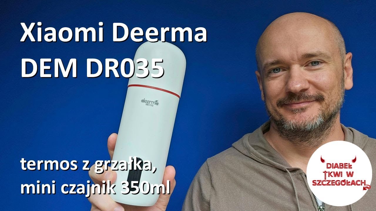 Xiaomi Deerma DEM DR035 termos z grzałka, mini czajnik 350ml