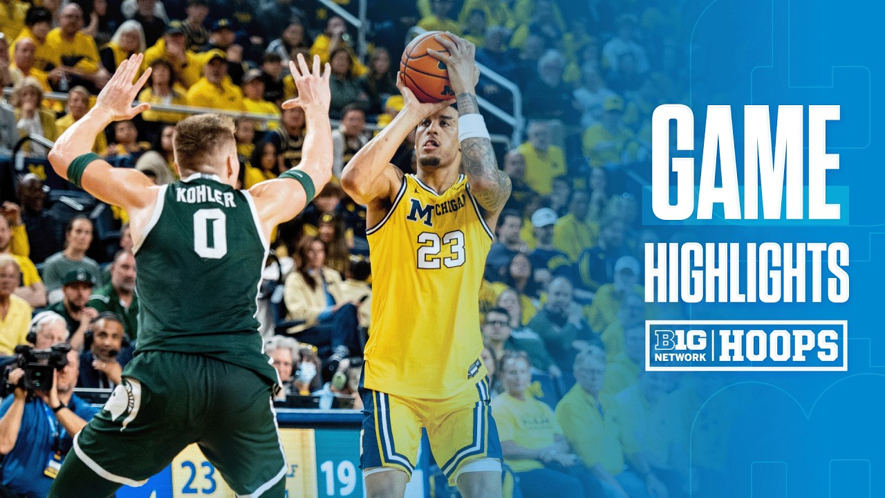 Michigan State at Michigan | HIGHLIGHTS | Big Ten Men's Basketball | 03/08/26