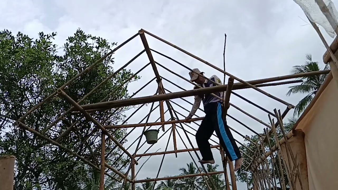 CARA BIKIN SAUNG BAMBU SENDIRIAN