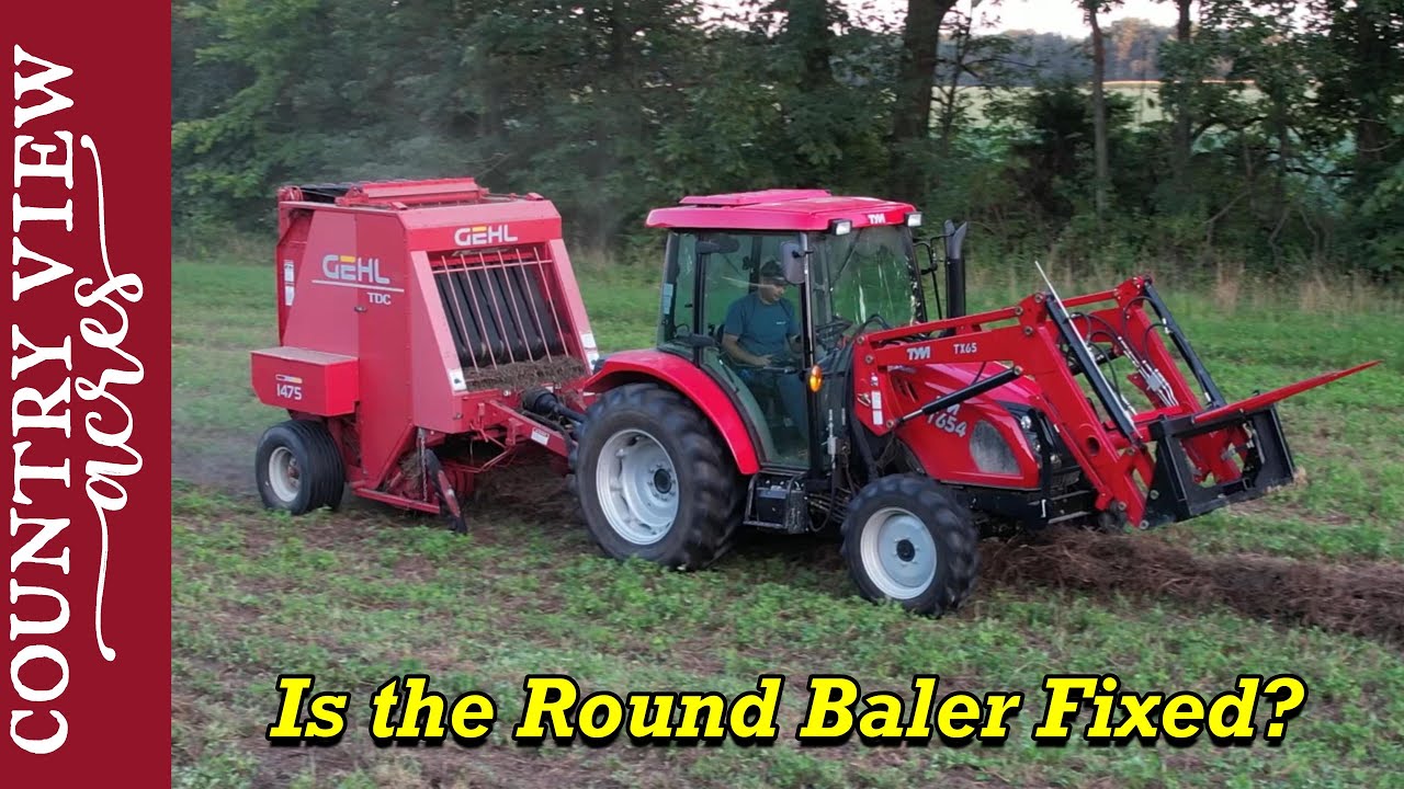 We are Round Baling the rest of our Hay.  Hopefully the Baler is fixed and cuts the twine.