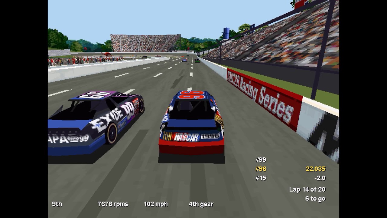► NASCAR Racing 2 (1996/DOS) | Martinsville Gameplay