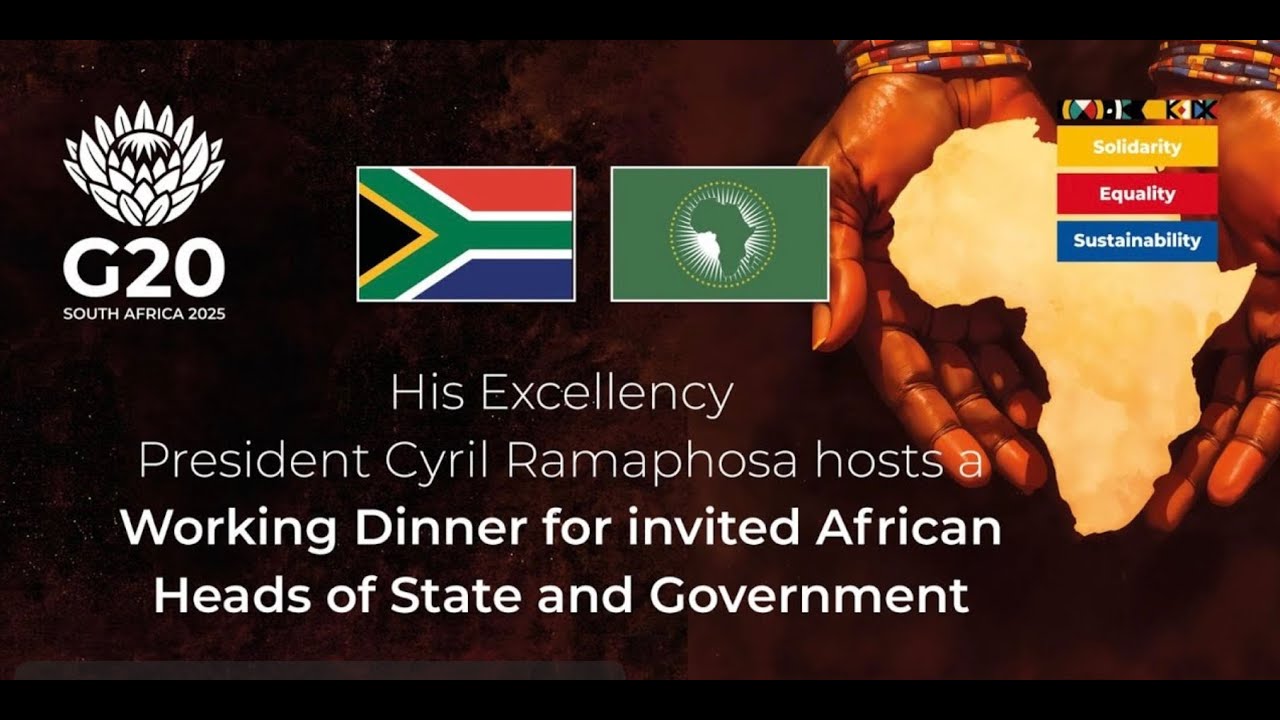 President Ramaphosa hosts a Working Dinner for invited African Heads of State and Government