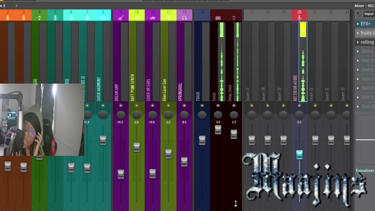 maajins makes 5 songs and shows snippets on live