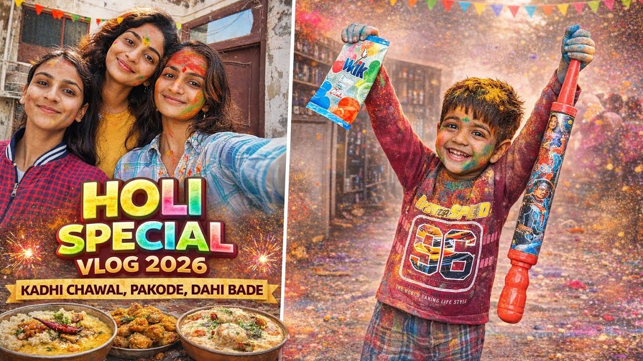 Holi Special Vlog 2026 🎨 |#muskandakshvlog #indianvlogger #familyvlog #holi 