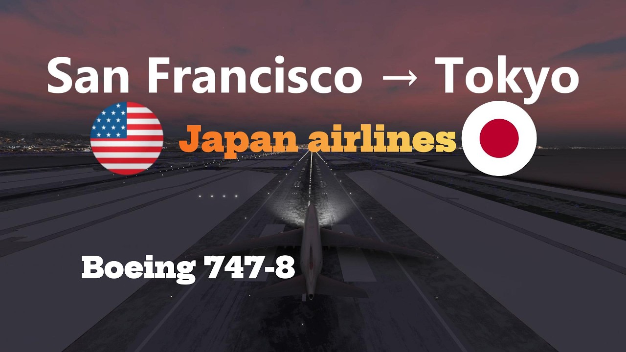 Flight San Francisco to Tokyo #airplane #aviation #planelanding #flight #msfs
