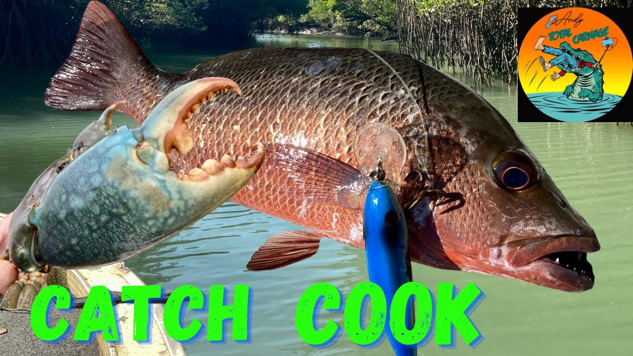 Mangrove Jack & Mud CRAB Catch Cook Northern Territory