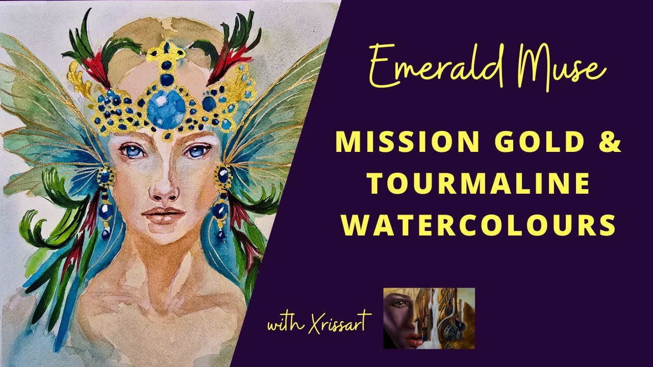 Акварельные краски Mijello Mission Gold и Tourmaline - Emerald Muse
