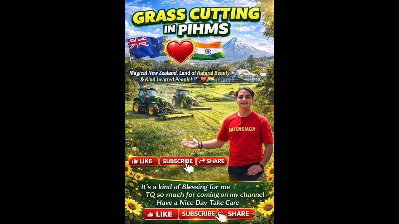 GRASS CUTTING IN PIHMS ( NEW HOLLAND TRACTORS )
