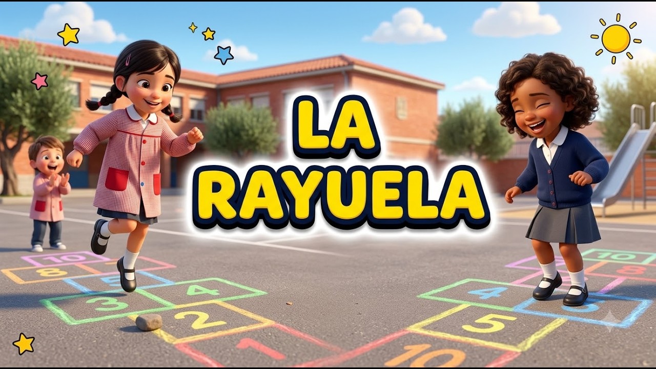 Canción de la Rayuela | Jugamos y saltamos con amigos친구들과 사방치기 하며 놀아요