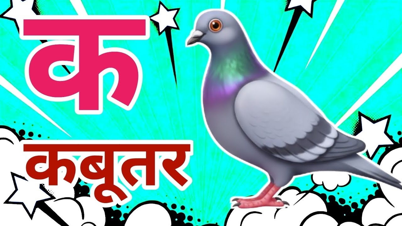 क से कबूतर, अ से अनार a se anaar k se kabutar I Hindi varnmala I ABCD क से कबूतर अ से अनार, for kids