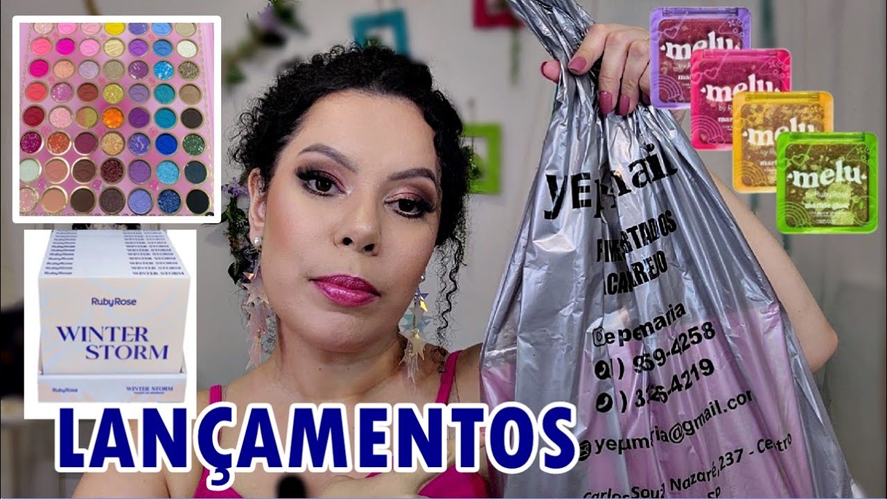 COMPREI muitas maquiagens LANÇAMENTO na 25 de Março