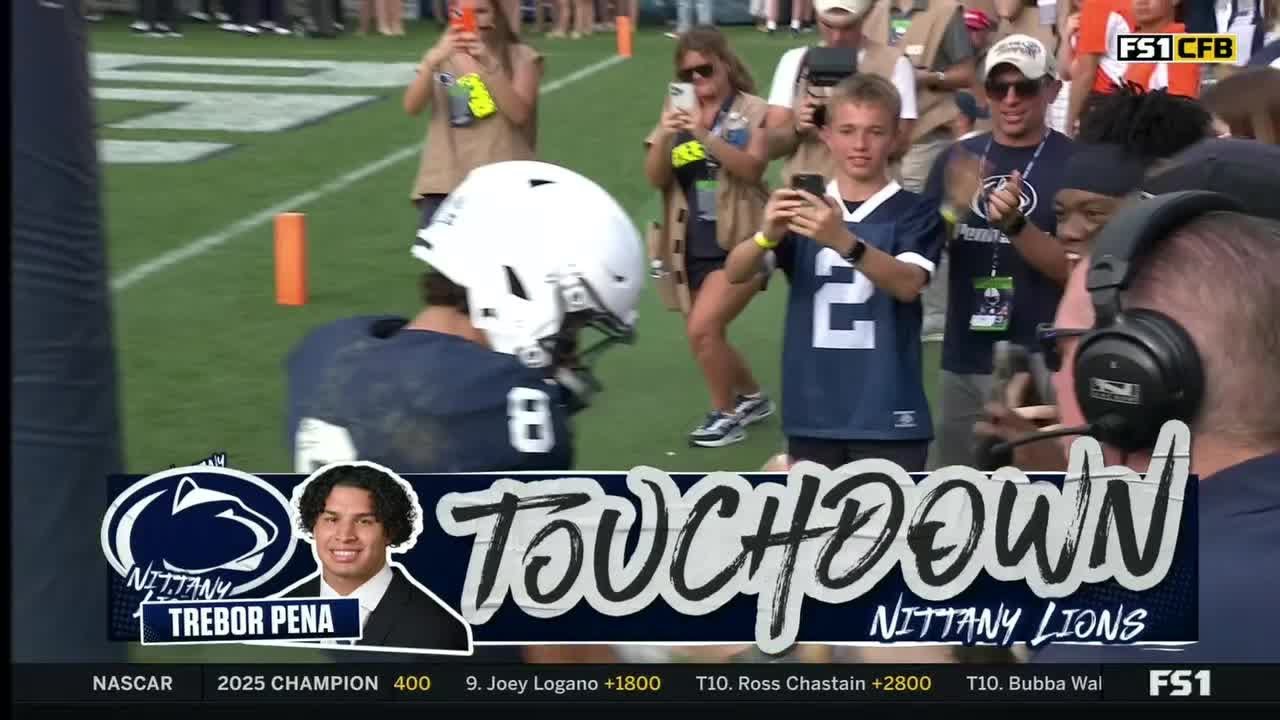 Drew Allar Finds Trebor Pena for the TD vs. Villanova | Penn State Football