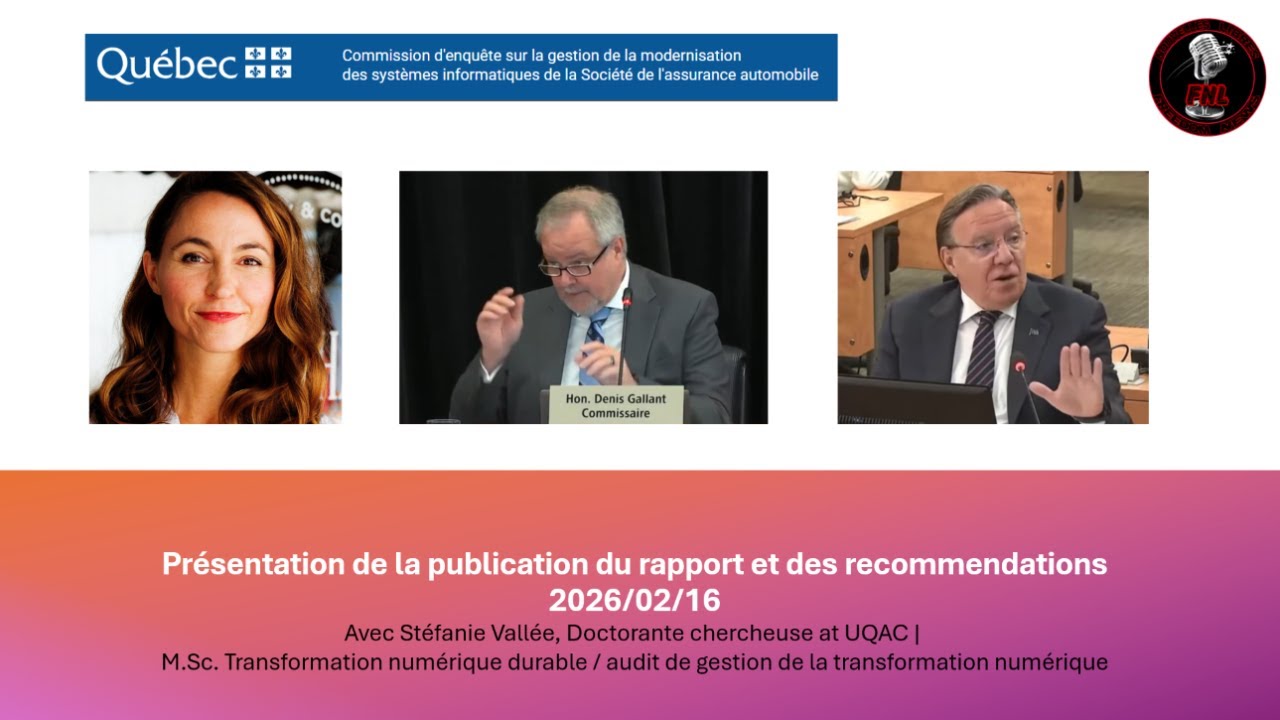 Commission Gallant SAAQClic - Présentation de la publication du rapport et des recommandations