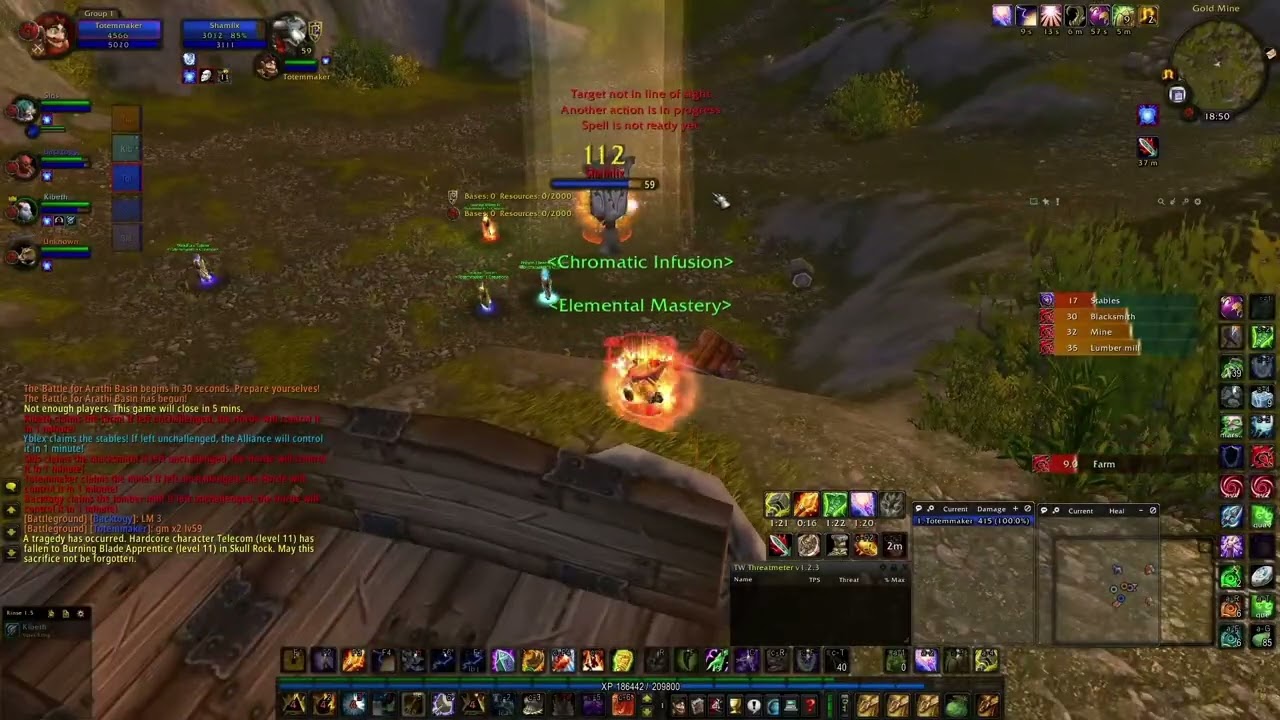 Turtle WoW - Fire Shaman 1v2 Warrior Twinker + Fire Shaman...