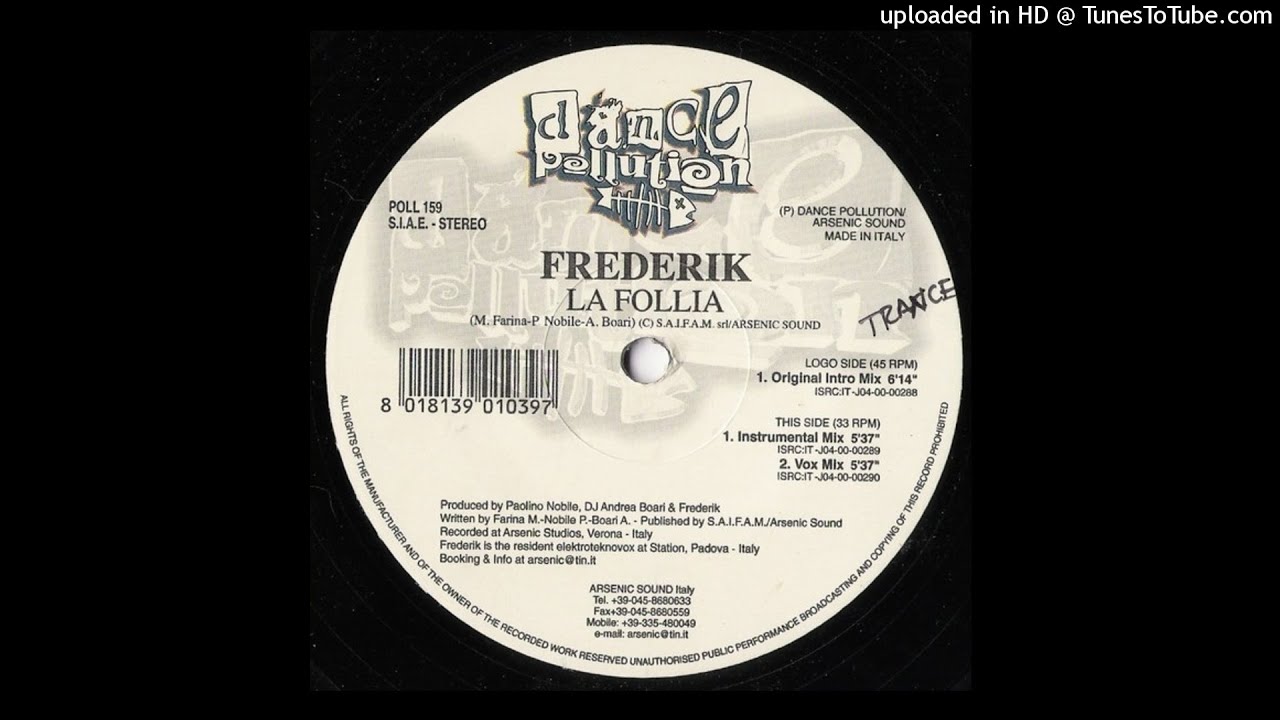 Frederik ‎– La Follia (Original Intro Mix) [2000]