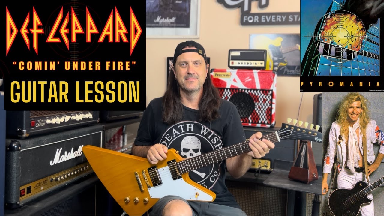 Как играть «Comin' Under Fire» от Def Leppard — урок игры на гитаре — Стив Кларк