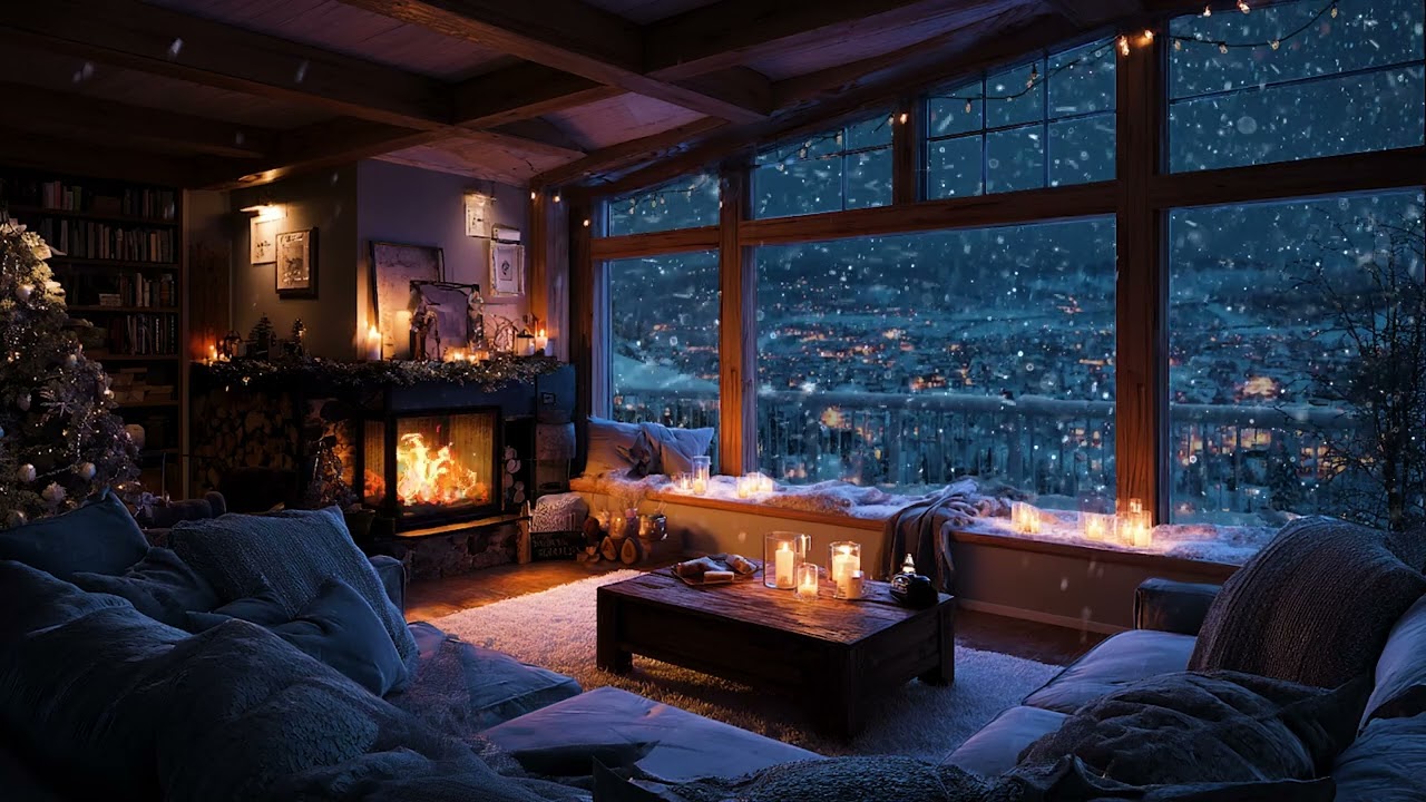 Calming Snowfall Night ❄️ Gentle Winter Wind Sounds for Deep Sleep, Stress Relief & Inner Peace