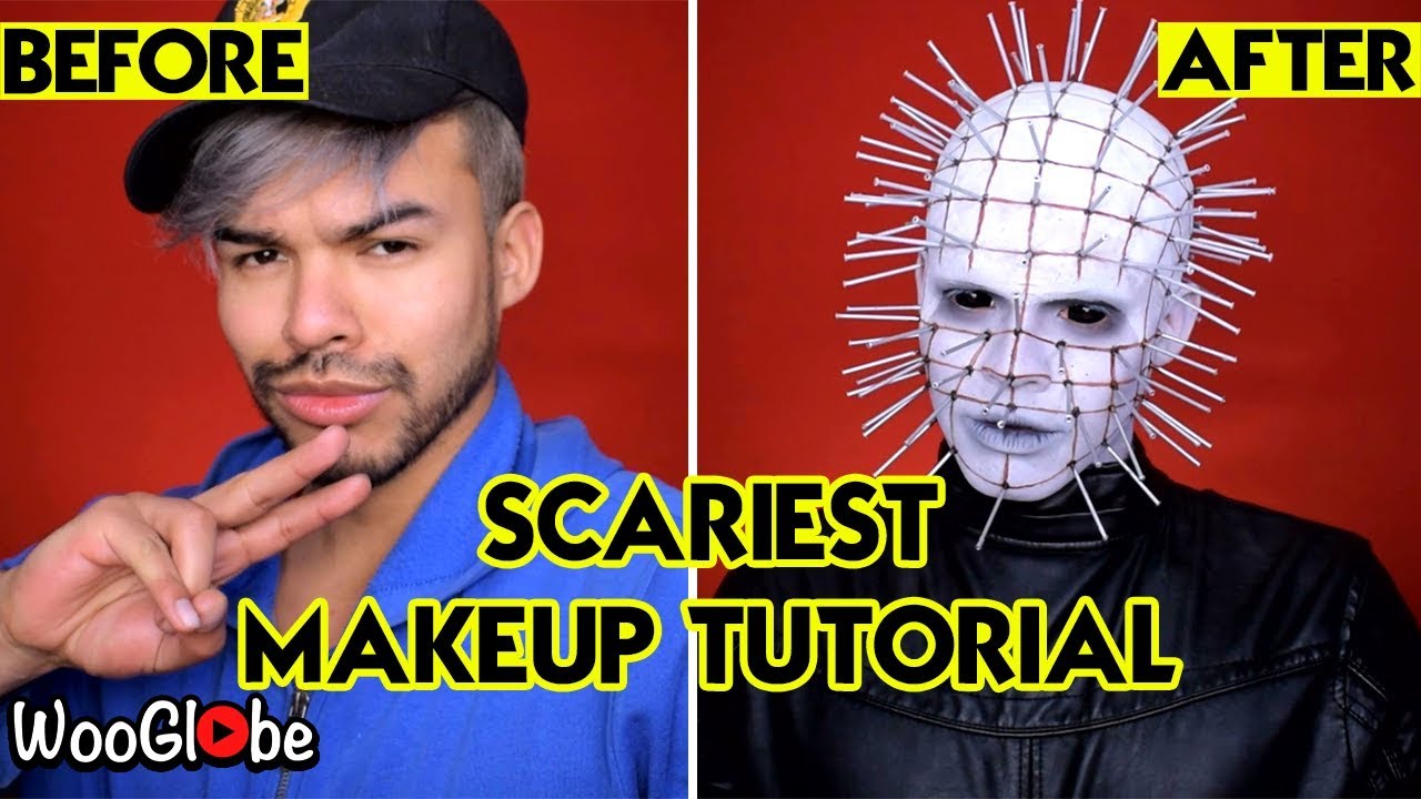 Hellraiser Pinhead Makeup - Scary Halloween Makeup Tutorial 2019 || WooGlobe