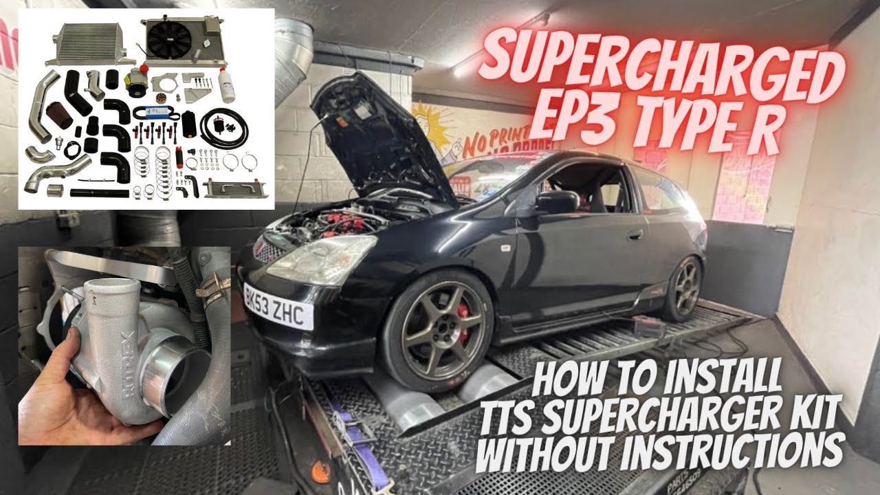 Как установить комплект TTS SUPERCHARGER без инструкции!! Honda Civic EP3 TypeR