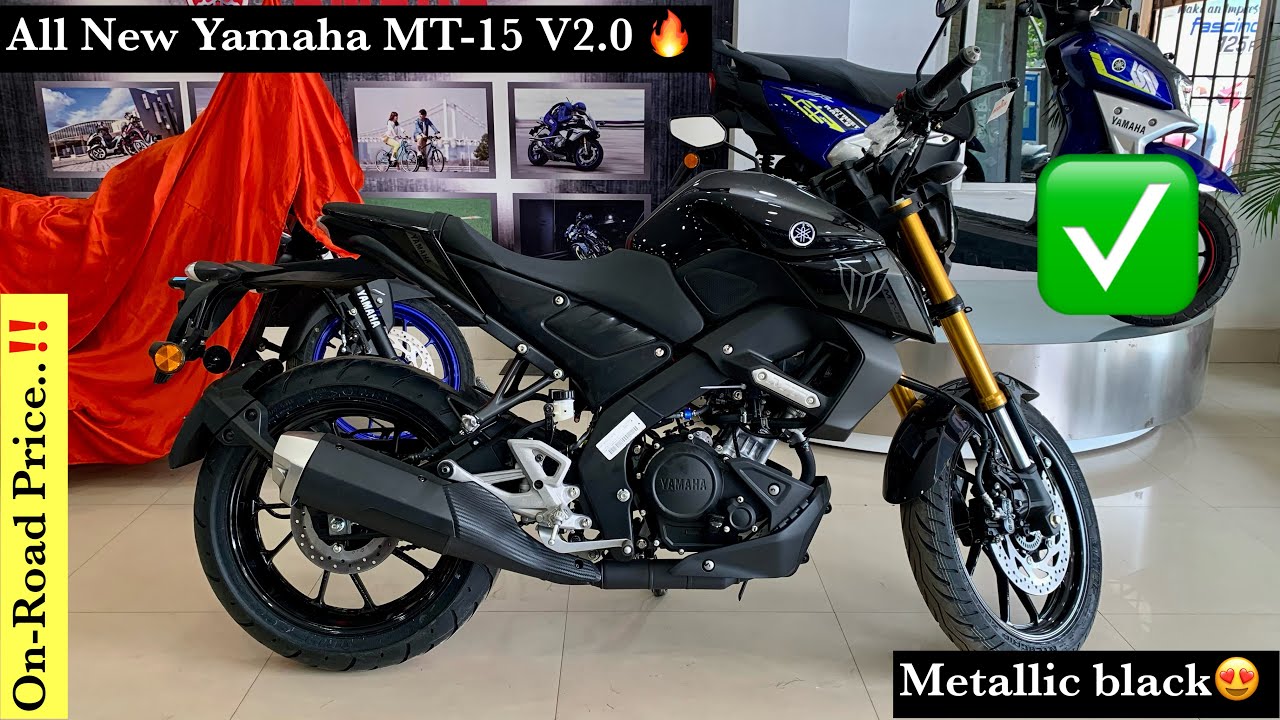 All New Yamaha MT-15 V2.0🔥 || Metallic Black 😍|| New update | Detailed Review || On-Road Price..‼️