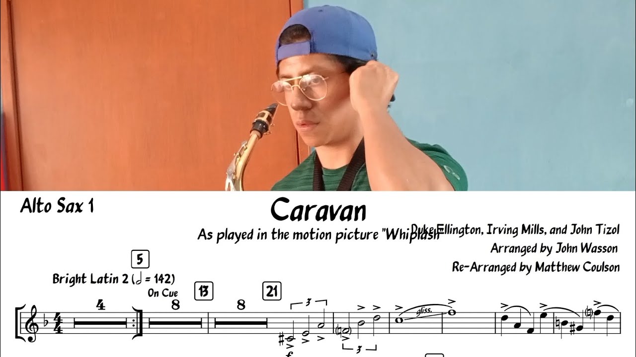 Caravan - Whiplash Part Sax alto transcripción sheet music🎷  