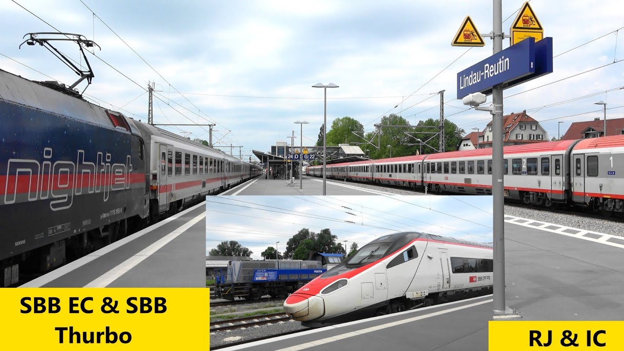 Lindau-Reutin:😯Züge -Treffen nicht nach Plan, RJ mit DB-Garnitur &  IC118, ECE München-Zürich