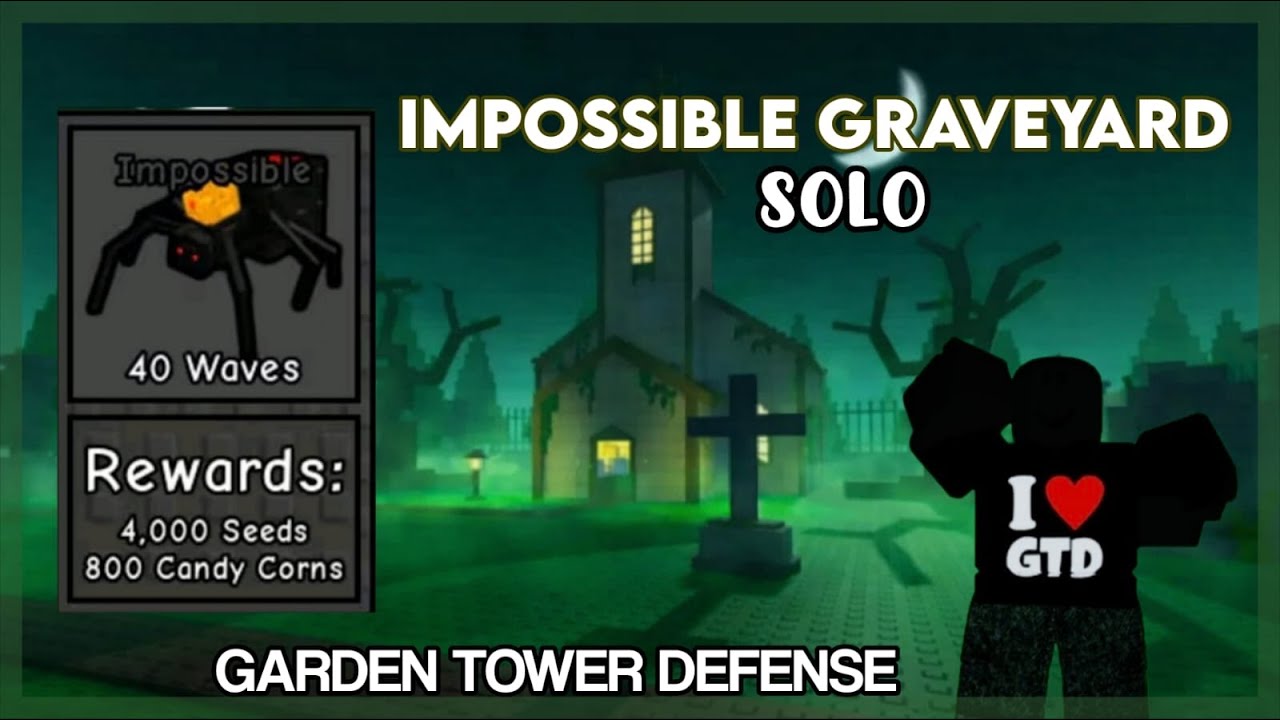 Solo impossible graveyard in Garden Tower Defense.