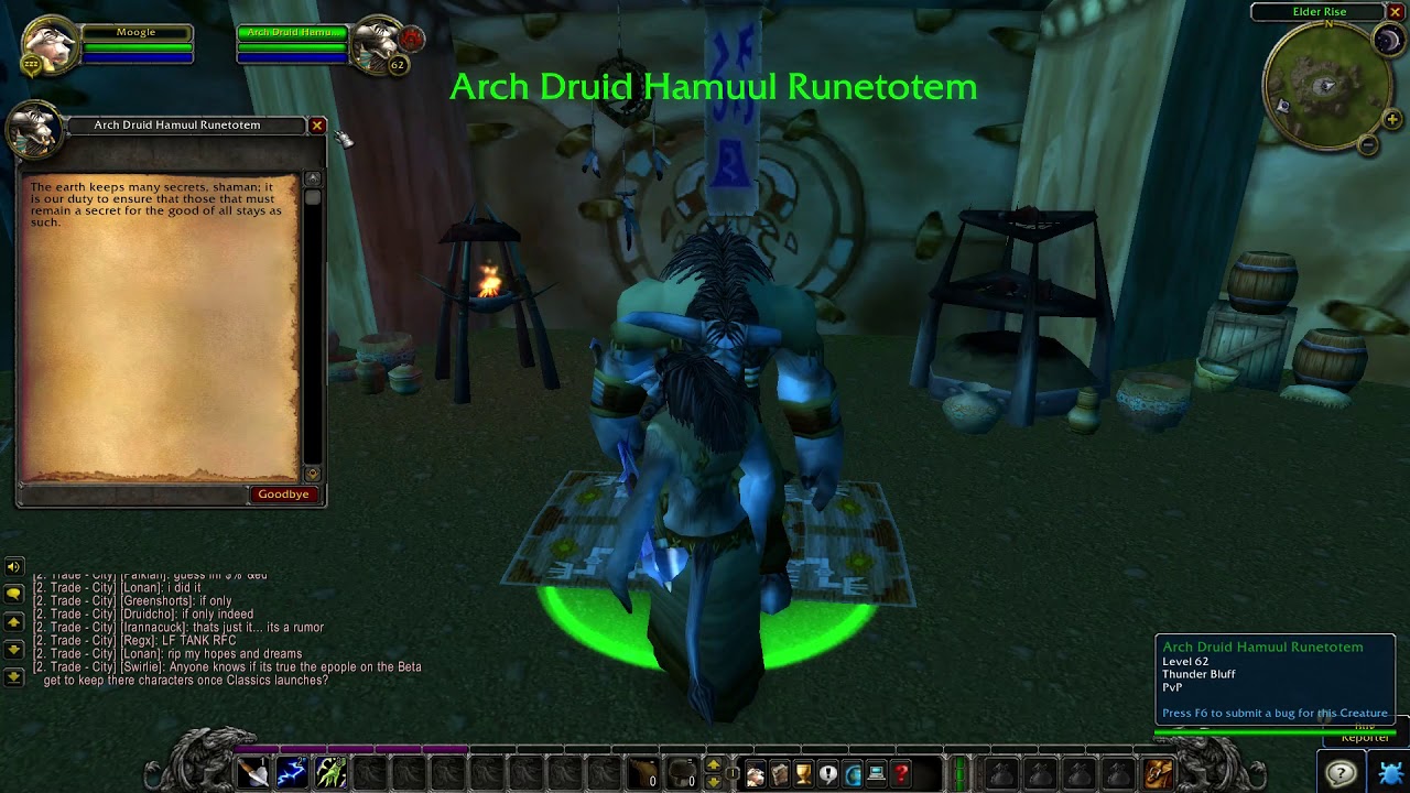 Thunder Bluff Druid Trainer location - WoW Classic