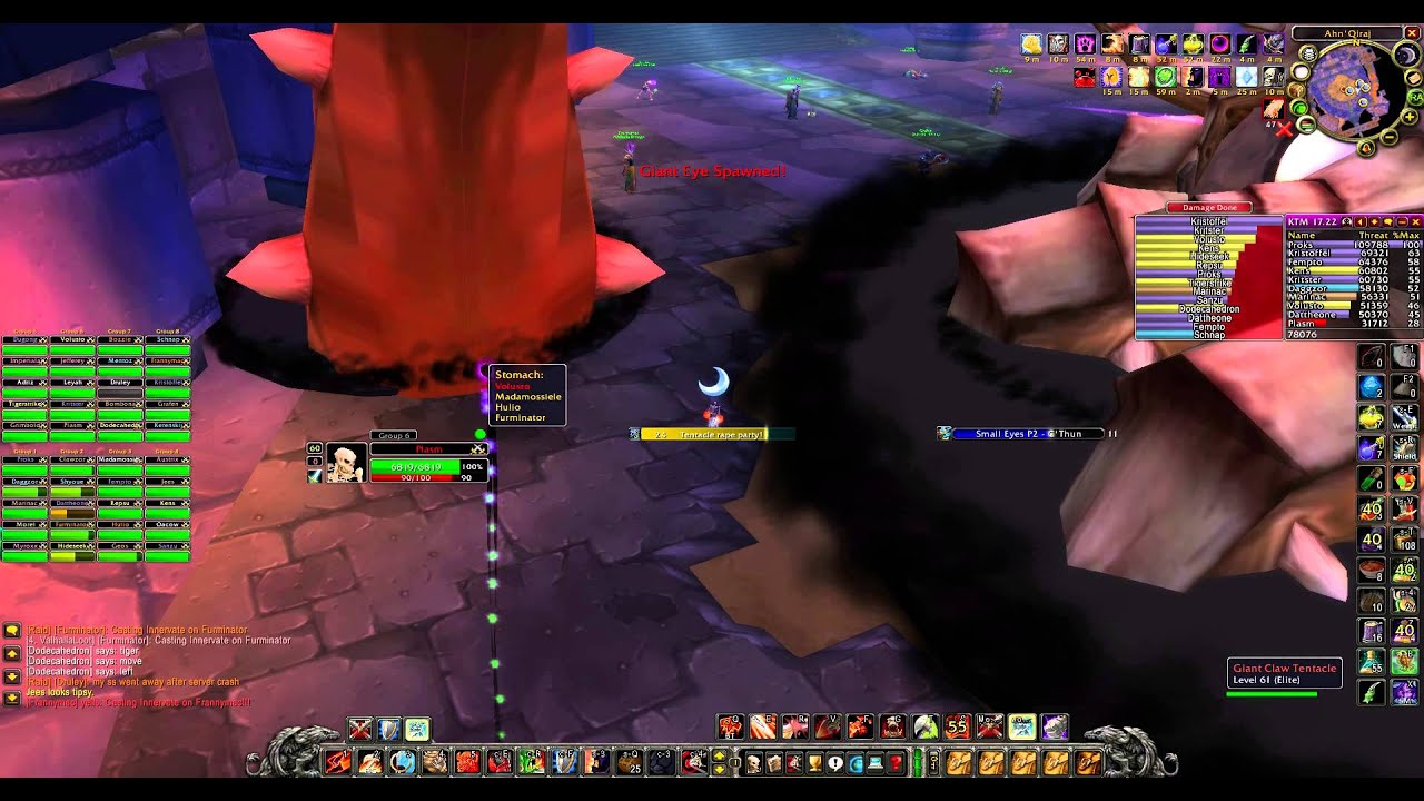 Classic WoW C'thun Kill Fury Warrior POV