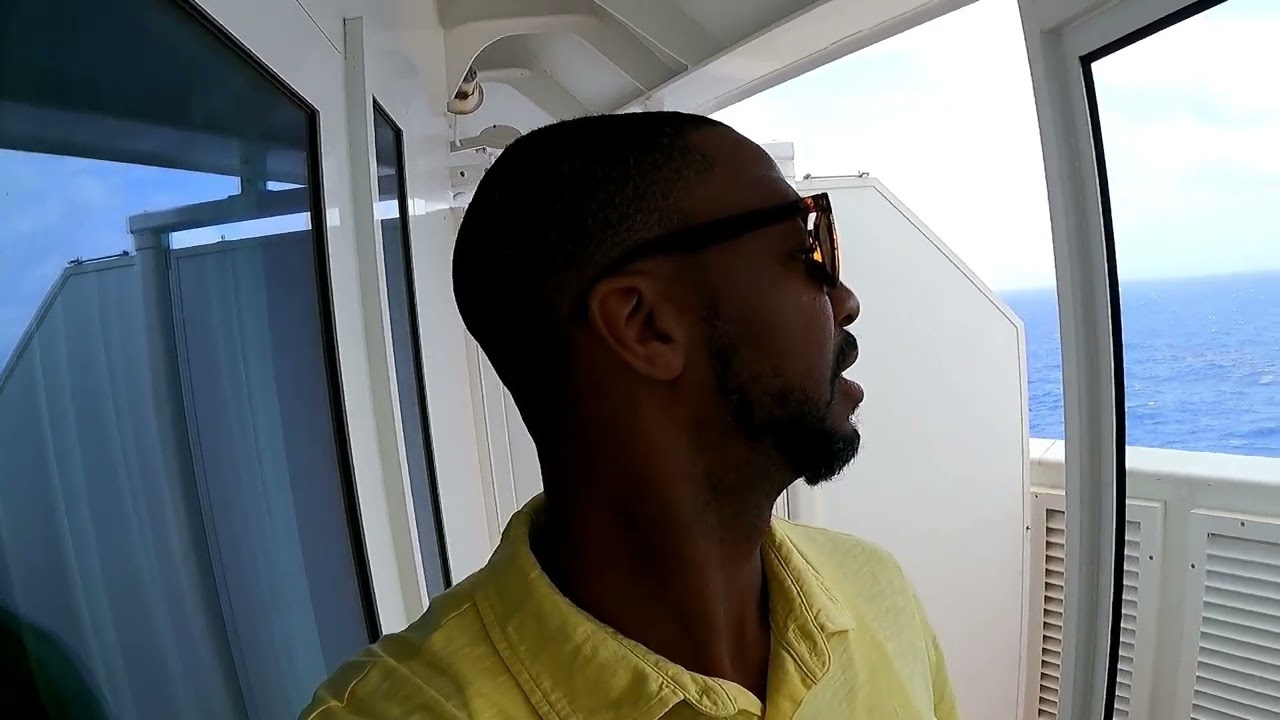 Carnival Celebration room14208 balcony (front of the ship)