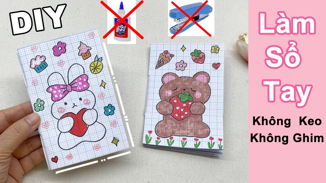 CÁCH LÀM SỔ TAY Không cần keo, không cần ghim | DIY Notebook | Liam Channel