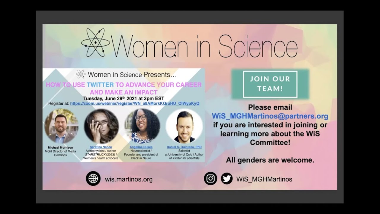 Women in Science panel: How to use Twitter to advance your career and make an impact