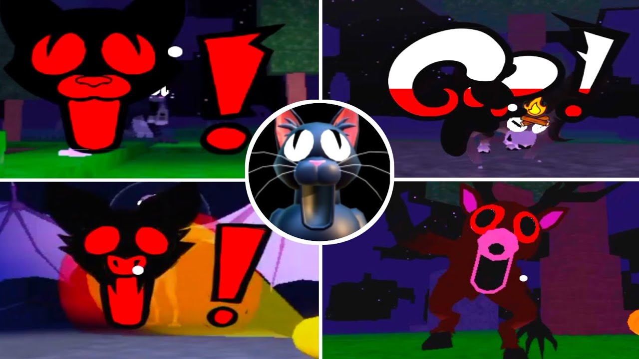 NEW CAT MONSTER - 99 Nights in the forest ALL JUMPSCARS (Roblox)