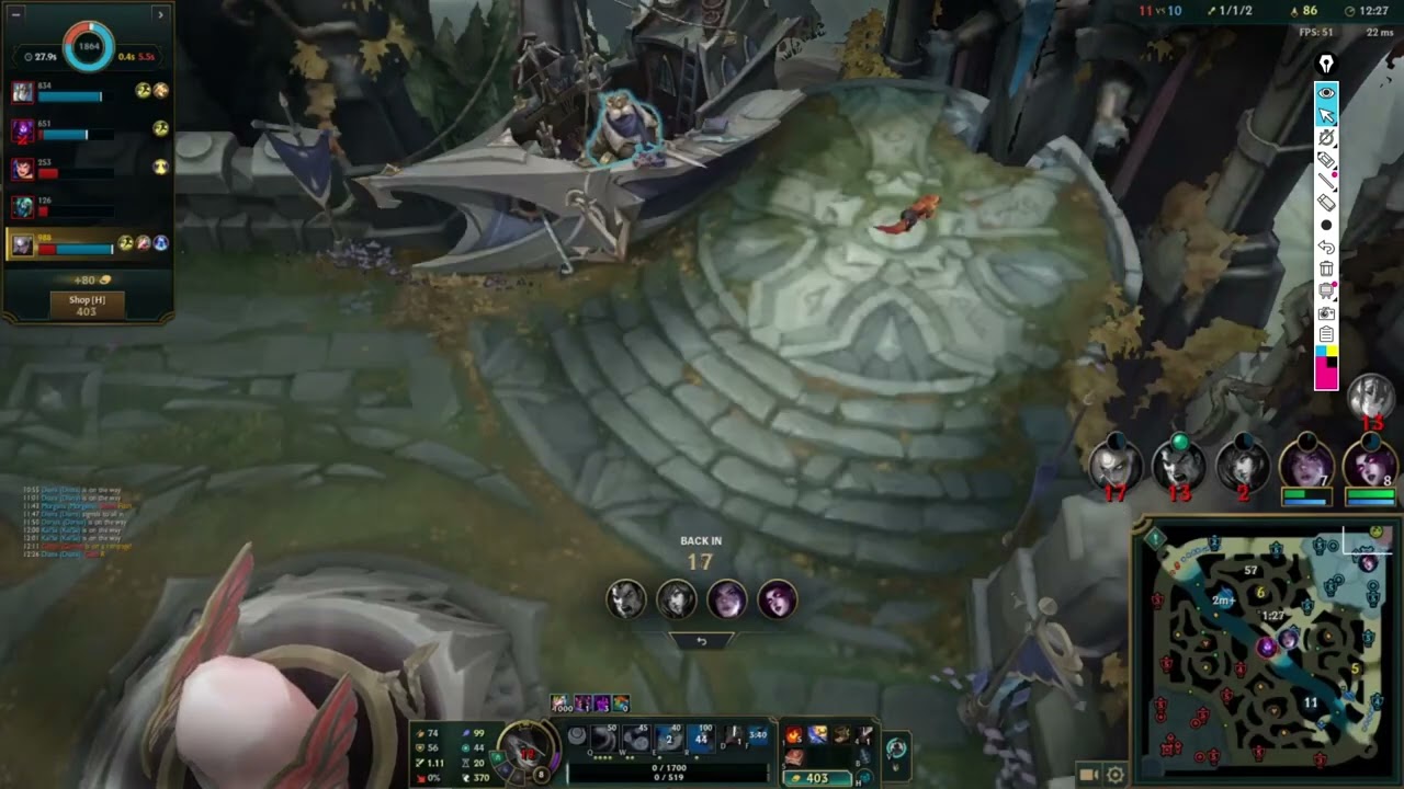 Silver Diana vs Galio,