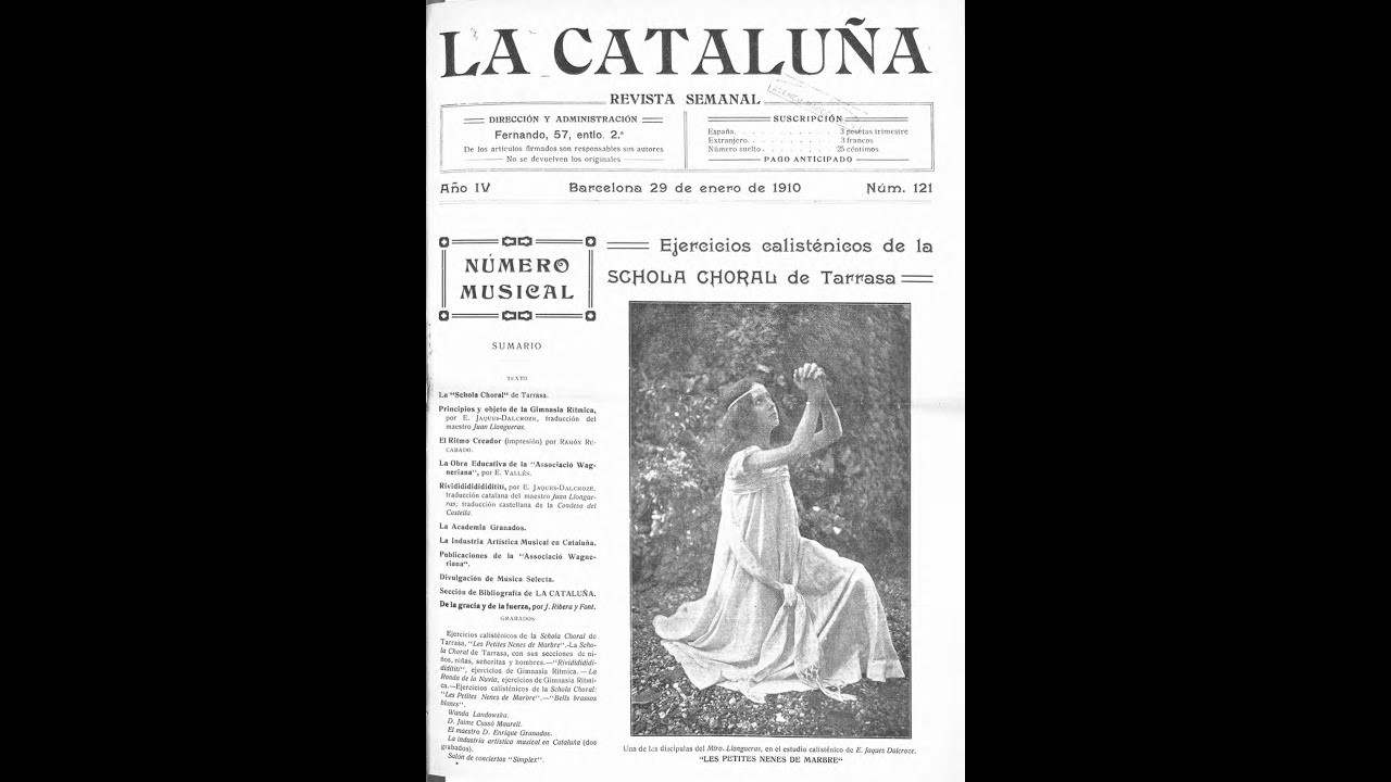 Lectura de un himno escrito en 1910. El Ritmo del creador.