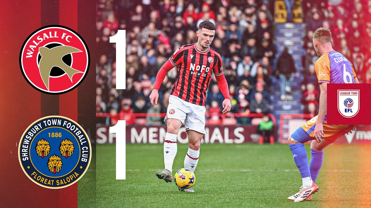 Highlights | Walsall v Shrewsbury Town