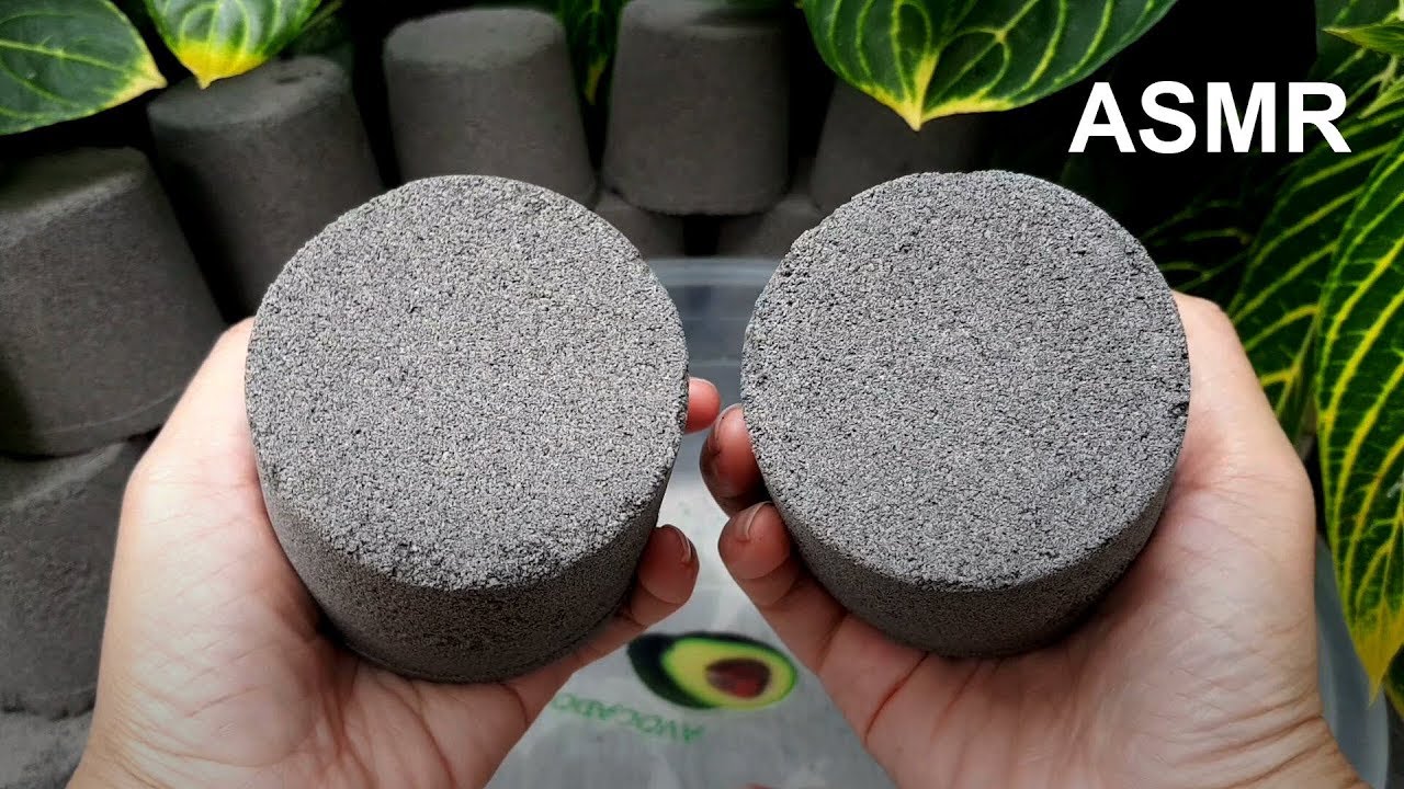 ASMR | Cement Charcoal Sand Crumble in Water #270