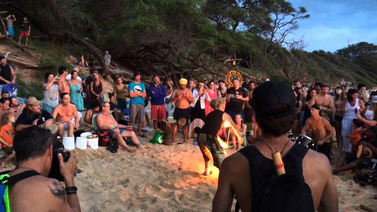 Maui beach drum circle