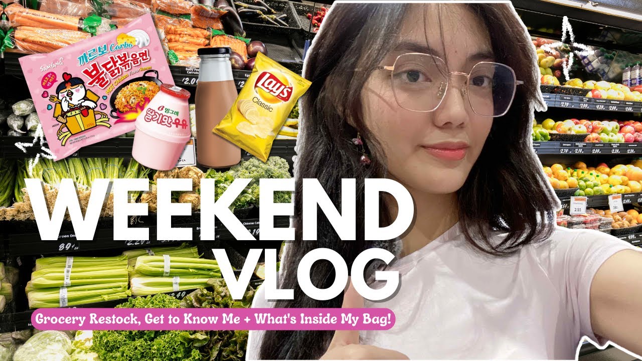Grocery Shopping + Get to Know Me Vlog | Filipino Student Life 🇵🇭