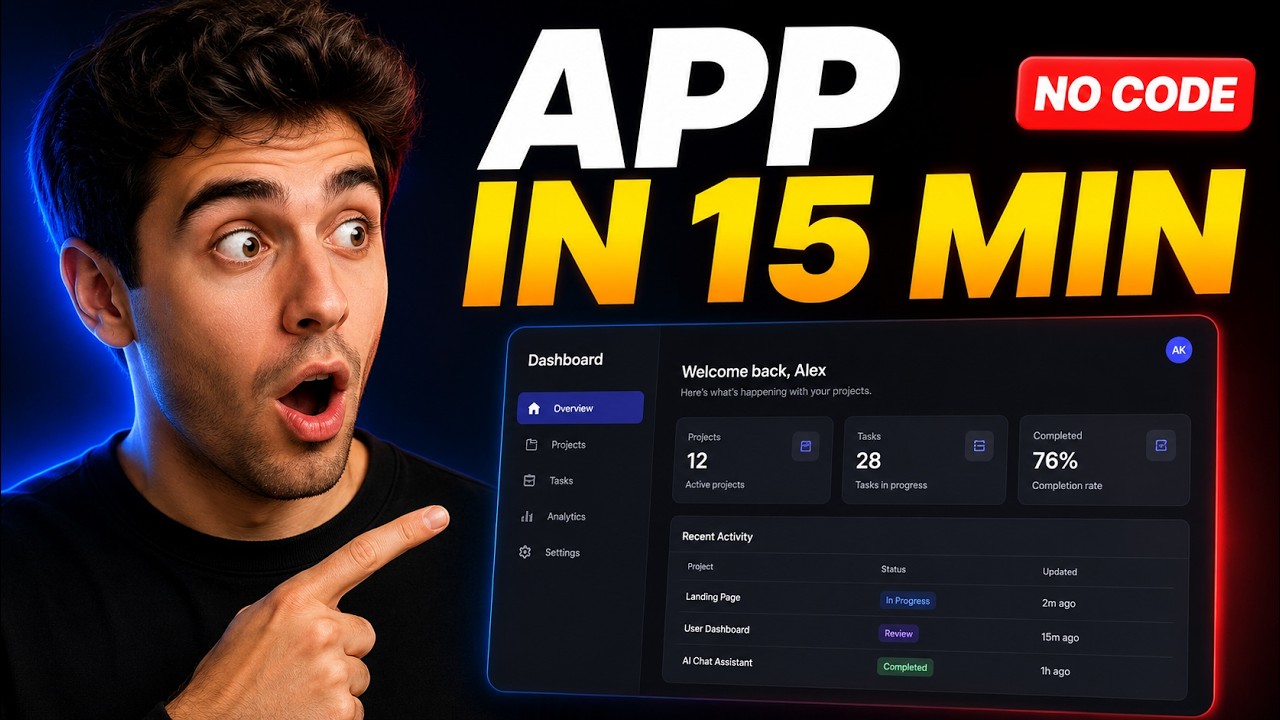 I Built a Real App in 15 Minutes Using AI (No Code)