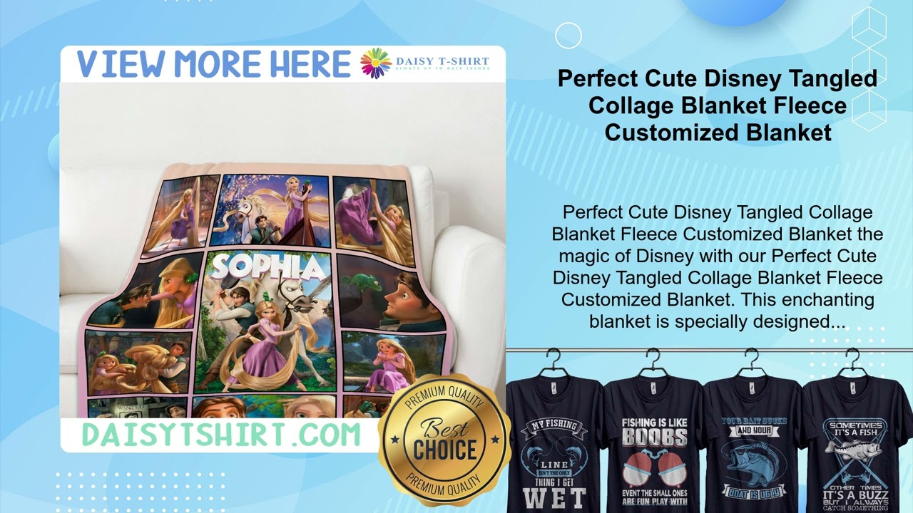 Perfect Cute Disney Tangled Collage Blanket Fleece Customized Blanket