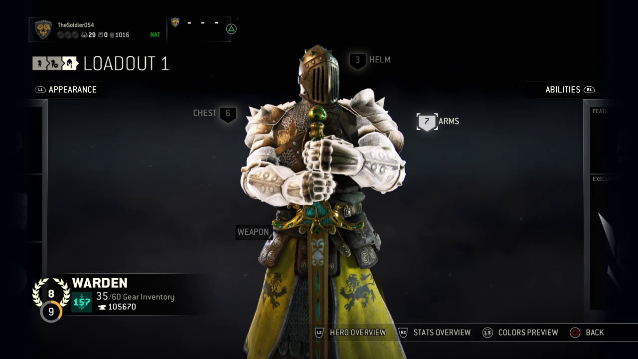 For Honor Warden Legendary Gear (not all)