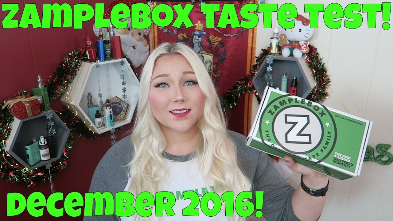 ZampleBox Taste Test - December 2016! | TiaVapes Review